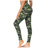 Women's Army Green Camouflage Leggings - Green - Pants - XL - Spandex Polyester - image 17