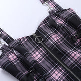 Women's Fairy Grunge Plaid Mini Dress - White - Mini Dress - XXXL - Polyester - image 33
