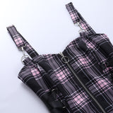 Women's Fairy Grunge Plaid Mini Dress - White - Mini Dress - XXXL - Polyester - image 31
