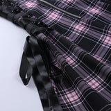 Women's Fairy Grunge Plaid Mini Dress - White - Mini Dress - XXXL - Polyester - image 30