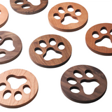 Funki Buys | Coasters | Cut Out Wood Cat Paw Coaste... - Y - Light Wood / Coasters 2 Pcs / Walnut + Cherry Wood / M - image 1