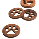 Funki Buys | Coasters | Cut Out Wood Cat Paw Coast... - Y - Light Wood / Coasters 2 Pcs / Walnut + Cherry Wood / M - image 17