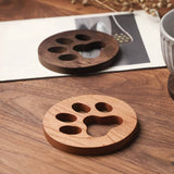 Funki Buys | Coasters | Cut Out Wood Cat Paw Coast... - Y - Light Wood / Coasters 2 Pcs / Walnut + Cherry Wood / M - image 15