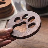 Funki Buys | Coasters | Cut Out Wood Cat Paw Coaste... - Y - Light Wood / Coasters 2 Pcs / Walnut + Cherry Wood / M - image 8