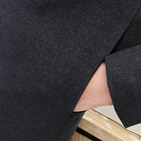 Men's Slim Fit Wool Blend Business Coat - Beige - Knee Length Jacket - XXXXXL - Wool Blend - image 29