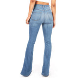 Funki Buys | Pants | Women's High Waist Slim Fit ... - Blue : Light Blue : High Waist Jeans / 4XL / Polyester Denim - image 2