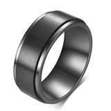 Unisex Rotating Spinner Wedding Band 1Pc - Silver - Spinner Rings - 12 - Stainless Steel - image 2