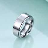 Unisex Rotating Spinner Wedding Band 1Pc - Silver - Spinner Rings - 12 - Stainless Steel - image 4