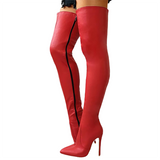 Funki Buys | Boots | Women's Above Knee High Stilett... - Black : Stiletto Over The Knee Boots / 43 B / PU Leather - image 19
