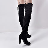 Funki Buys | Boots | Women's Thigh High Over Knee L... - Black - Over Knee Suede Boots / 10.5 B / Suede PU Leather - image 31