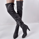 Funki Buys | Boots | Women's Thigh High Over Knee L... - Black - Over Knee Suede Boots / 10.5 B / Suede PU Leather - image 26