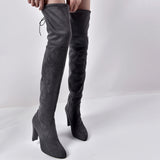 Funki Buys | Boots | Women's Thigh High Over Knee L... - Black - Over Knee Suede Boots / 10.5 B / Suede PU Leather - image 24