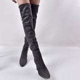 Funki Buys | Boots | Women's Thigh High Over Knee L... - Black - Over Knee Suede Boots / 10.5 B / Suede PU Leather - image 27