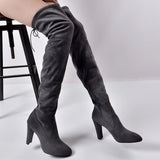 Funki Buys | Boots | Women's Thigh High Over Knee L... - Black - Over Knee Suede Boots / 10.5 B / Suede PU Leather - image 15