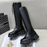Funki Buys | Boots | Women's Knee High Platform Knights Boots - Black : Long Knee High Boots / 43 B / PU Leather - image 6