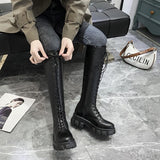 Funki Buys | Boots | Women's Knee High Platform Knights Boots - Black : Long Knee High Boots / 43 B / PU Leather - image 7