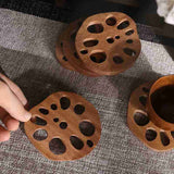 Funki Buys | Coasters | Natural Lotus Roo... - Beige - Beech / Lotus Root Coasters Set of 10 / 3.74" x 3.34" / Wood - image 3