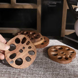 Funki Buys | Coasters | Natural Lotus Ro... - Beige - Beech / Lotus Root Coasters Set of 10 / 3.74" x 3.34" / Wood - image 17