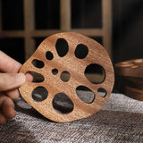 Funki Buys | Coasters | Natural Lotus Roo... - Beige - Beech / Lotus Root Coasters Set of 10 / 3.74" x 3.34" / Wood - image 4
