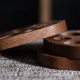 Funki Buys | Coasters | Natural Lotus Ro... - Beige - Beech / Lotus Root Coasters Set of 10 / 3.74" x 3.34" / Wood - image 11