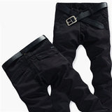 Men's Slim Fit Cargo Pant Mid-Waist Jeans - Army Green - Pants - 40 - Polyester Denim - image 5