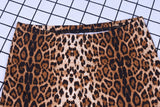 Women's Leopard Print Stretch Flared Pants - Black/Gold - Leopard Print Flared Pants - XXL - Spandex / Polyester - image 12