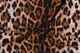 Women's Leopard Print Stretch Flared Pants - Black/Gold - Leopard Print Flared Pants - XXL - Spandex / Polyester - image 13