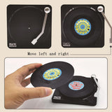 Funki Buys | Coasters | Vinyl Record Co... - 6 Pcs / Record Coaster Set + Holder / BPA Free Plastic / 4.13" x 0.98" - image 4