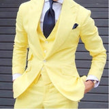 Men's Classy 3 Pcs Slim Fit Formal Suits - Brown - Light Brown / 3 Pcs Slim Fit Suit - 6XL - Polyester - image 9