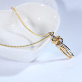 Hugging Couple Necklace Large - Silver - Hug Necklace - Large - Alloy - image 4