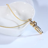 Unisex Hugging Pendant Necklace - Silver - Hug Necklace - Small - Alloy - image 4