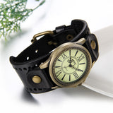 Men's Steampunk Goth Style Wide Watch - Black - Retro Watch - M - Alloy/Leather - image 3