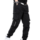 Men's Hip Hop Streetwear Cargo Pants 8XL - Black - Streetwear Cargo Pants - 8XL - Polyester - image 10