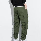 Men's Hip Hop Streetwear Cargo Pants 8XL - Black - Streetwear Cargo Pants - 8XL - Polyester - image 24