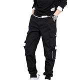 Men's Hip Hop Streetwear Cargo Pants 8XL - Black - Streetwear Cargo Pants - 8XL - Polyester - image 42