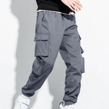 Men's Hip Hop Streetwear Cargo Pants 8XL - Black - Streetwear Cargo Pants - 8XL - Polyester - image 28