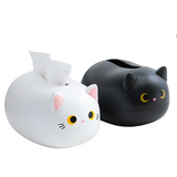 Cute Cat Tissue Napkin Cover - White - Cat Tissue Box Cover - 8.66 x 6.29 x 5.11" - ABS Plastic - image 1