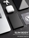 Men's Women's RFID Popup Credit Card Holder - Black - RFID Wallet - PU Leather / Aluminium - image 3