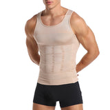 Men Gynecomastia Compression Shirt - Beige - Compression Shirt - XXXL - Nylon Spandex - image 2