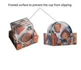 Pine Resin Coasters + Holder 6-7… - Brown - Square Coaster Set 6 Pcs + Holder / 3.11 x 0.23" - Small - Pine Resin - image 13