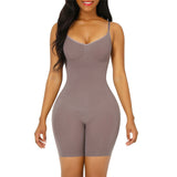 Women's Seamless Bodysuit Shaper - Beige - Shapewear Body Shaper - 3XL - Spandex - image 4