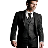 Men's Formal Wedding Attire 3 Pcs Slim Fit - Ivory - 3 Pcs Slim Suit - 5XL - Linen - image 12