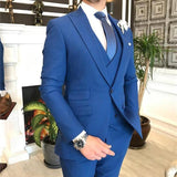 Men's 3 Pcs Tailored Double Breasted Suit - Black - 3 Pcs Suit - 6XL - Polyester - image 4