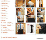 Men's Slim Fit 3 Pcs Formal Suit Tails Jacket - Burgundy - 3 Piece Suit Long Coat - 6XL - Polyester - image 13