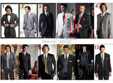 Men's Custom 3 Pcs Grooms Suit Tailcoat - Black - 3 Piece Groomsmen Tuxedo Suit - 6XL - Polyester - image 25
