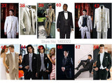 Men's Custom 3 Pcs Grooms Suit Tailcoat - Black - 3 Piece Groomsmen Tuxedo Suit - 6XL - Polyester - image 28