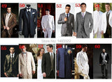 Men's Custom 3 Pcs Grooms Suit Tailcoat - Black - 3 Piece Groomsmen Tuxedo Suit - 6XL - Polyester - image 29