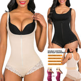 Women's Tummy Control Slimmer Suit - Black - Bodysuit Shapewear - XXXL - image 7
