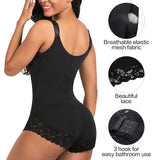 Women's Tummy Control Slimmer Suit - Black - Bodysuit Shapewear - XXXL - image 4