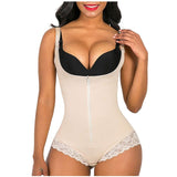 Women's Tummy Control Slimmer Suit - Beige - Bodysuit Shapewear - XXXL - image 16